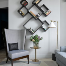 Shelves on the wall: photos, views, original design ideas-3