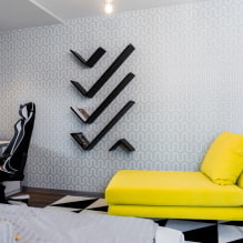 Shelves on the wall: photos, views, original design ideas-4