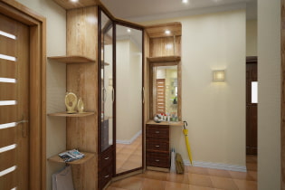 Corner hallway to the corridor: photo in the interior, examples for a small area