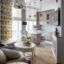 Kitchen-living room 12 sq. m. - layouts, real photos and design ideas-2