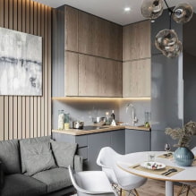 Kitchen-living room 12 sq. m. - layouts, real photos and design ideas-4