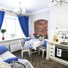 Kitchen-living room 12 sq. m. - layouts, real photos and design ideas-5