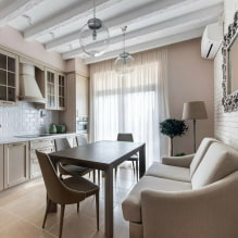 Kitchen-living room 12 sq. m. - layouts, real photos and design ideas-6