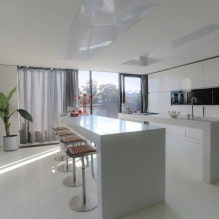 Tips for decorating the interior of the kitchen-living room in a private house-3