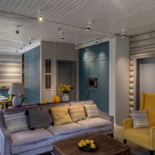 Tips for decorating the interior of the kitchen-living room in a private house-7