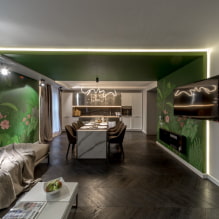 Tips for decorating the kitchen-living room interior in a private house-8