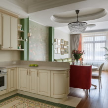 How to decorate the ceiling in the kitchen-living room? -1