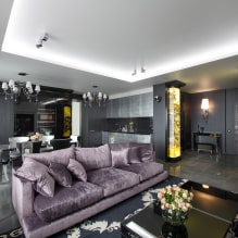 How to properly organize lighting in the kitchen-living room? -2