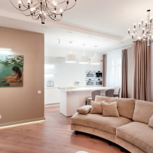 How to properly organize lighting in the kitchen-living room? -3