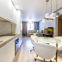 How to properly organize lighting in the kitchen-living room? -5