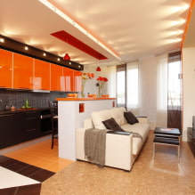 How to properly organize lighting in the kitchen-living room? -7