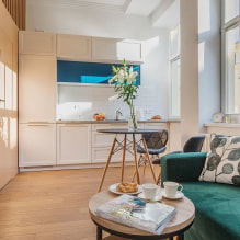 How to decorate the interior design of a kitchen-living room 17 sq m? -8