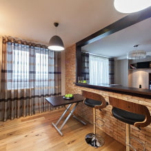 Interior of the kitchen-living room in Khrushchev: real photos and ideas-6