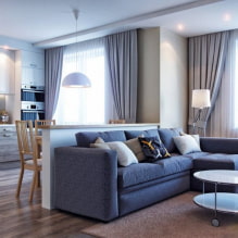 The interior of the kitchen-living room in Khrushchev: real photos and ideas-7