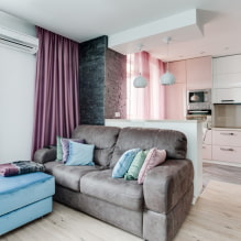 The interior of the kitchen-living room in Khrushchev: real photos and ideas-8