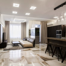 Review of the best design solutions for the kitchen-living room-2