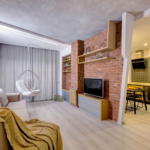 Review of the best design solutions for the kitchen-living room-5