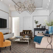 How to decorate the interior of a living room in the neoclassical style? -4