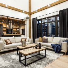 How to create a harmonious living room design in a private house? -3