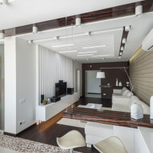 Features of the design of a high-tech living room (46 photos) -0