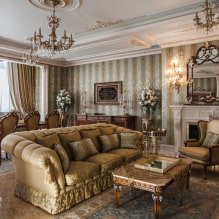 Living room interior in classic style: actual photos and ideas-6