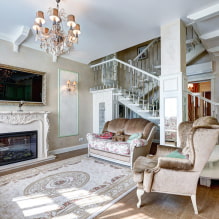 Living room interior in classic style: actual photos and ideas-7