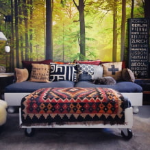 Modern wallpaper in the interior of the living room-1