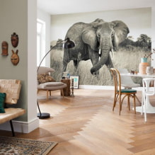 Modern photo wallpaper in the interior of the living room-3