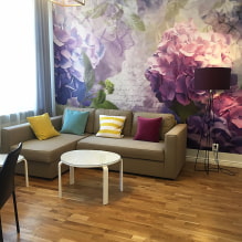 Modern wallpaper in the interior of the living room-7