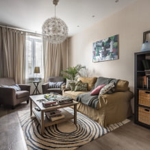 Photo review of the best living room design ideas 18 sq m-2