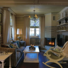 Living room interior with fireplace: photos of the best solutions-5