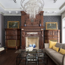 Living room interior with fireplace: photo of the best solutions-6