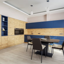 How to organize lighting in a kitchen with a stretch ceiling? -1