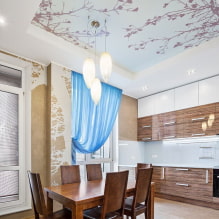 How to organize lighting in a kitchen with a stretch ceiling? -8