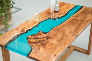 Epoxy resin table: types, MK for production with video (50 photos)