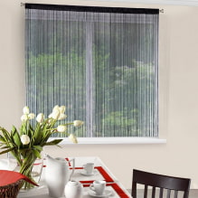 Filament curtains in the kitchen: 40 photos with the best ideas-2