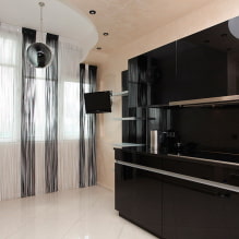 Filament curtains in the kitchen: 40 photos with the best ideas-8