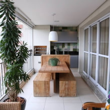 Kitchen on the balcony: design examples and 36 photos-4