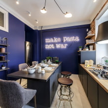 How to arrange furniture in the kitchen? Best options and placement rules-4