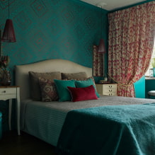 Bedroom in turquoise tones: design secrets and 55 photos-4