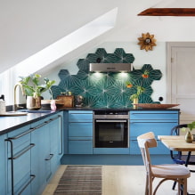 Kitchen without upper cabinets: current design, 51 photo-0