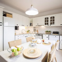 Review of the best solutions for placing a washing machine in the kitchen-4