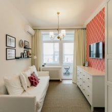 Design of a rectangular room: design features, photo in the interior-6