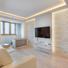 Design of a rectangular room: design features, photo in the interior-7