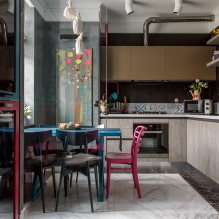 Kitchen without handles: features, pros and cons, types and photos-4