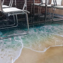 How does the self-leveling floor look in the interior of the apartment? -7