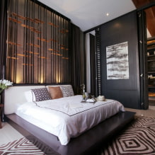 How to create a harmonious design for a dark bedroom? -4