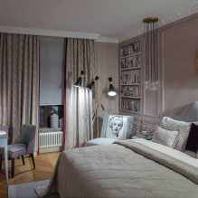 Tips for decorating the bedroom interior 18 sq m -4