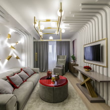 How to arrange a narrow living room correctly? -1