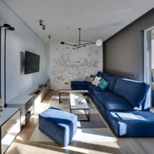 How to properly arrange a narrow living room? -3